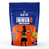 Blue Tea Caffeine Free Immuno Herbal Tea - 100gm, 3.5 Ounce, 100 Cups, Zip Lock Pack | Immunity Booster - Gluten Free, Non-GMO, Zero Sugar, 100% Vegan