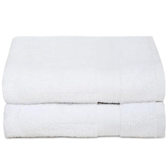 Ambra Linens Highly Absorbent Towels Set 500 Gsm | 100% Cotton Soft And Plush, All Seasons Use Large Everyday Use, Durable (2 Pieces Of Bath Towel) | White
