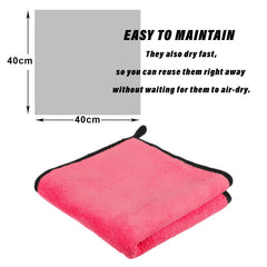 Kuber Industries Cleaning Towel 450 Gsm | Reusable Cleaning Cloths For Kitchen, Duster & Home Cleaning With Hanging Loop - Pack Of 3 (Pink)
