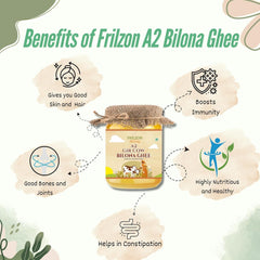 Natural Premium A2 Gir Cow Bilona Ghee With Wooden Spoon By Frilzon | Traditional Bilona Method, Cultured Danedar Desi Homemade Ghee | (500ml) 16.9 Ounce | Jar Pack