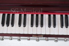 Harmonium With Carry Bag - 2 Reeds (Base-Male), 3.5 Octaves, Multi Fold Bellow, 42 Keys, 9 Stopper Folding Harmonium, Coupler Function | Tuning A440 Hz Pitch