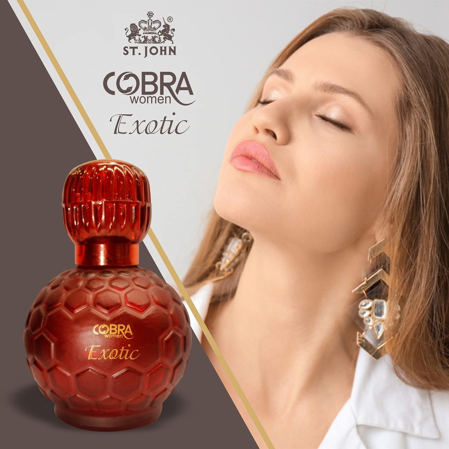 St. John Cobra Exotic Pour Femme Eau De Perfume 200ml 6.7 Fl.oz. Pack Of 2 | Perfect For Daily Office Wear Long Lasting Fragrance For Women St. John Cobra Exotic Pour Femme Eau De Perfume 200ml 6.7 Fl.oz. Pack Of 2 | Perfect For Daily Office Wear Long Lasting Fragrance For Women