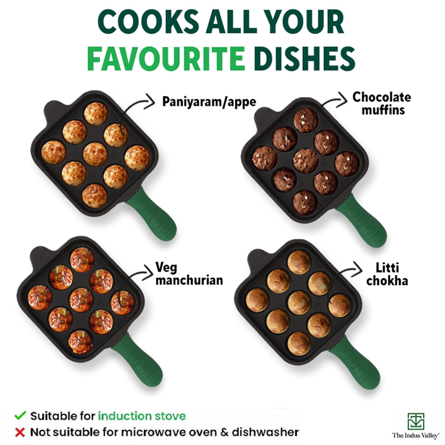 Super Smooth Black Cast Iron Square Paniyaram Pan With Silicon Grip - Small, 9 Pits, 18cm, 7.1 Inch, 2.4 Kg | Nonstick, Pre-Seasoned Appe Or Paddu Pan,100% Pure & Toxin-Free, No Chemical Coating Super Smooth Black Cast Iron Square Paniyaram Pan With Silicon Grip - Small, 9 Pits, 18cm, 7.1 Inch, 2.4 Kg | Nonstick, Pre-Seasoned Appe Or Paddu Pan,100% Pure & Toxin-Free, No Chemical Coating