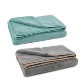 Urbanleaf Microfiber Large Bath Towel Quick Dry Super Absorbent Bath Towel | Towel For Bath, Travel, Gym, Beach, Pool & Yoga (Grey & Green)