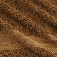 Livspace 100% Cotton 2 Bath, 2 Hand & 2 Face Towel 1300 Gsm | Solid Dyed Super Soft Absorbent & Quick-Dry For Gym & Home Paleto Collection Towel (Chocolate)- Set Of 6