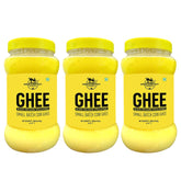 100% Pure Desi Daanedaar Cow Ghee By Kings Everyday | Rich Aroma & Taste Cow Ghee Ideal For Cooking | 1500ml (500ml * 3) 50.7 Ounce | Jar Pack