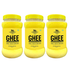 100% Pure Desi Daanedaar Cow Ghee By Kings Everyday | Rich Aroma & Taste Cow Ghee Ideal For Cooking | 1500ml (500ml * 3) 50.7 Ounce | Jar Pack