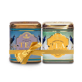 Makaibari Summer Solstice Muscatel Darjeeling Black Tea + Silver Green Darjeeling Green Tea - 2 X 100 Gm Tin Caddy, 3.5 Ounce Each | USDA Organic Certified Darjeeling Tea - Medium Caffeine