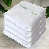 Heelium Bamboo Bath Towel 4x Softer & Quick Drying 400 Gsm (White)