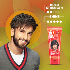Set Wet Styling Hair Gel For Men Shine Everyday , 50gm 1.7 Oz. | Light Hold , High Shine | For Long Hair | No Alcohol , No Sulphate