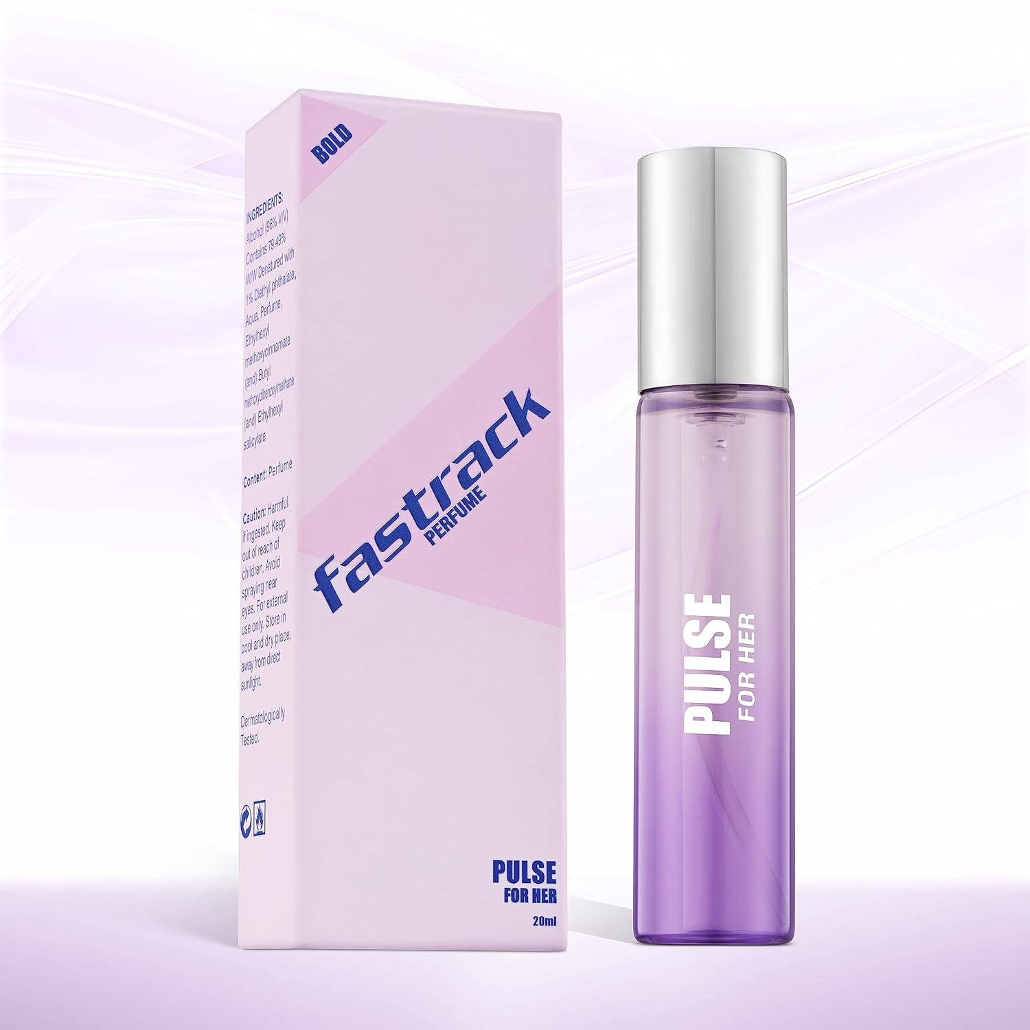 Fastrack Pulse For Her Eau De Parfum 20ml 0.6 Fl.oz. Women Fragrance | Long Lasting Fastrack Pulse For Her Eau De Parfum 20ml 0.6 Fl.oz. Women Fragrance | Long Lasting