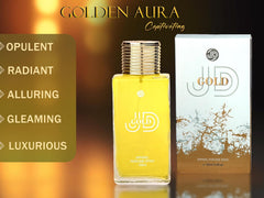 JD International JD Gold Unisex Perfume With Long Lasting Fragrance - 100ml, 3.4 Fl.oz. | Perfume For Men & Women