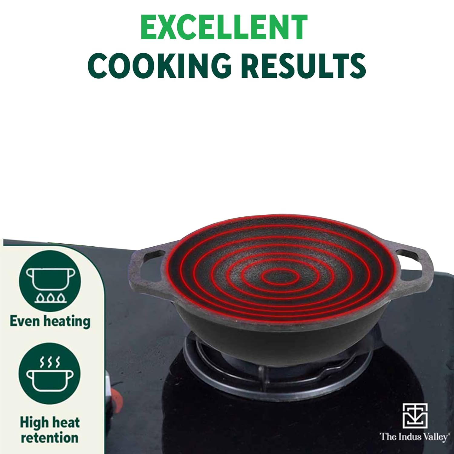 Pre-Seasoned Black Cast Iron Deep Kadai With Flat Handle - Very Small, 20.5cm, 8.1 Inch, 1.4 Liters, 1.8 Kg | Naturally Nonstick Wok Model Kadhai, 100% Pure & Toxin-Free, No Chemical Coating Pre-Seasoned Black Cast Iron Deep Kadai With Flat Handle - Very Small, 20.5cm, 8.1 Inch, 1.4 Liters, 1.8 Kg | Naturally Nonstick Wok Model Kadhai, 100% Pure & Toxin-Free, No Chemical Coating