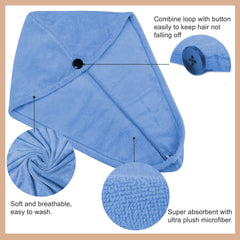 Sassoon Venir Microfiber Hair Wrap Towel 450 Gsm | For Women With Smooth Texture Super Absorbent Quick Dry Hair Turban (Heaven)