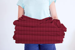 Elastic Fitted Bedsheets With 2 Pillow Covers - 78x72+10 Inches, Maroon | King Size Bed With All Around Elastic 220 Thread Count Super Soft Striped Breathable