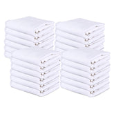 Kuber Industries Face Towel 200 Gsm | Cotton Easily Washable Travel Friendly Pocket Towels & Gym Napkins | Pack Of 24 (White)