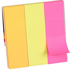 Page Markers - Pack-5 -150 Sheets Each - Perfect For School, Home & Office | 1x3 Inch, Size 3 Cuts