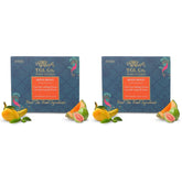 TGL Co. Mogo Mogo Green Tea - Pack Of 2 X 16 Pyramid Tea Bags, 64gm, 2.2 Ounce | Immunity Booster, Richness Of Flavors - Hot & Ice Fruit Tea | Juicy Goodness Of Mangoes - Low Caffeine