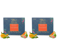 TGL Co. Mogo Mogo Green Tea - Pack Of 2 X 16 Pyramid Tea Bags, 64gm, 2.2 Ounce | Immunity Booster, Richness Of Flavors - Hot & Ice Fruit Tea | Juicy Goodness Of Mangoes - Low Caffeine