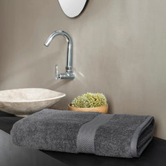 Ddecor Live Beautiful 100% Cotton Bath Towel 500 Gsm | Large Size Bath Towel Soft & Absorbent For Men & Women (Dark Gray)