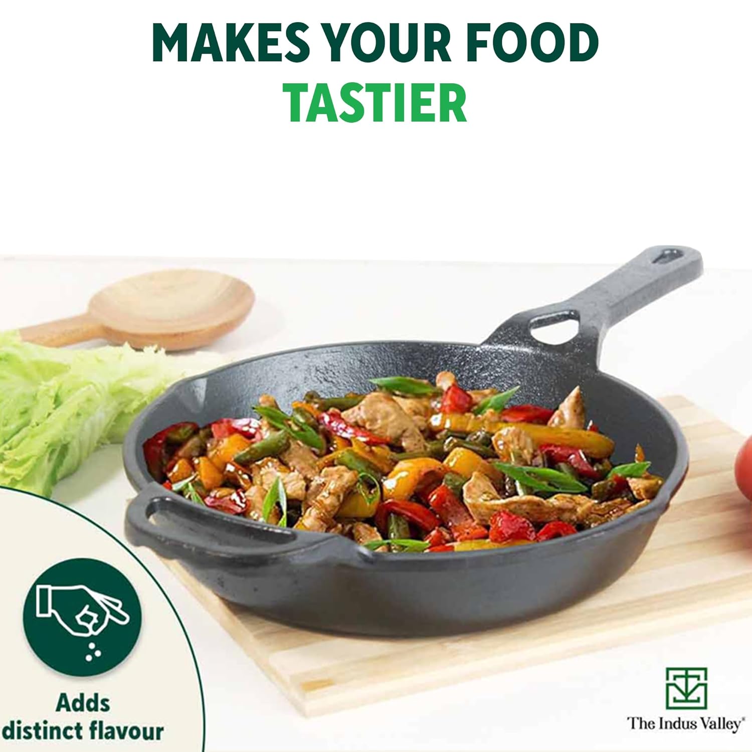 Pre-Seasoned Black Cast Iron Fry Pan Or Skillet With Long Handle - Medium 26.2cm, 10.3 Inch, 1.8 Ltr, 2.3 Kg | Induction Friendly, Nonstick Fry Pan, 100% Pure & Toxin Free, No Chemical Coating Pre-Seasoned Black Cast Iron Fry Pan Or Skillet With Long Handle - Medium 26.2cm, 10.3 Inch, 1.8 Ltr, 2.3 Kg | Induction Friendly, Nonstick Fry Pan, 100% Pure & Toxin Free, No Chemical Coating