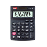 Flair FC-290 Desktop Calculator | 12 Digits Calculator, 112 Steps Check & Correct | Square Root Function | Dual Power With Solar | Ideal For Use School, College & Corporate | Black