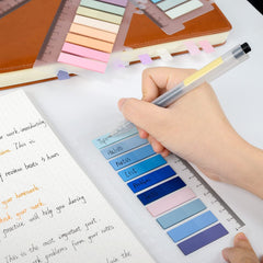 Index Tabs Sticky Notes With Ruler Multi Color Sticky Tabs For Notebook, Books - Packs Of 3