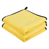 Kuber Industries Cleaning Towel 400 Gsm | Reusable Cleaning Cloths For Kitchen, Duster & Home Cleaning Towel Hanging Loop - Pack Of 2 (Yellow)