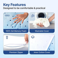 Ultimate Deep Sleep Pillow, For Pain Relief, White, King Size - 4 Inches | Orthopedic Gel Memory Foam Pillow | For Neck & Shoulder Pain Relief, Includes Bamboo Pillow Cover - Pack Of 2
