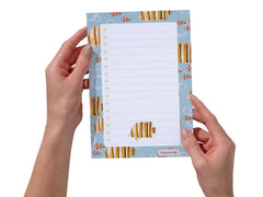 A5 Notes/To Do List Notepad, Beautiful Checklist Pad, Tear-Off Sheets (Fish) Pack Of 1