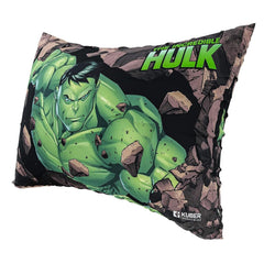 Marvel Hulk Printed Pillow For Sleeping, Green - 12 X18 Inches | Cozy & Fluffy Super Soft Pillow | Suitable For All Sleepers, Multipurpose & Comfortable, Breathable - Pack Of 1