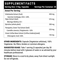 Inlife Keto Slimming Capsules, Extracts - Garcinia Cambogia, Green Coffee Bean, Green Tea, Spirulina Moringa Weight Management Supplement | 90 Vegetarian Capsules 100gm 0.2lbs