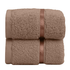 Spread Spain 100% Cotton Face Towel 600 Gsm | Roman Face Towel Super Absorbent Soft & Quick Dry Towels (Tabacco) -Set Of 2