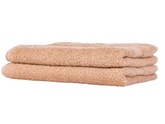 Rushant 100% Combed Cotton Hand Towels 400 Gsm | Ultra Soft, Quick Dry & Super Absorbent For Home, Gym & Travel (Beige) - Set Of 2