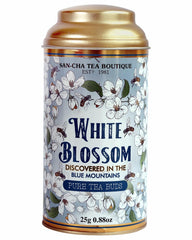 San-Cha White Blossom White Tea - 25gm, 0.8 Ounce | Discovered In The Blue Mountains - Low Caffeine, Richest In Antioxidants