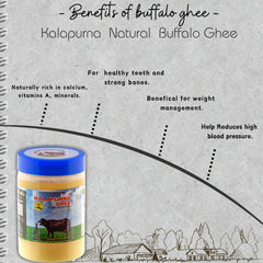 Pure Natural A2 Desi Buffalo Ghee By Kalapurna Ghee | Delicious & Nutritious Healthy Desi Cow Ghee For Help To Gain Weight | (1 Litr) 33.8 Ounce | Jar Pack