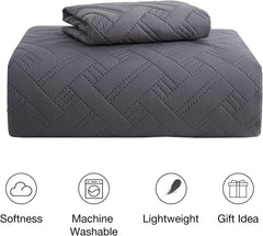 100% Cotton Double Bedsheet King Size With 2 Pillow Covers - Size 90 X 100 Inches, Dark Grey | Lightweight & Breathable Double Bed Perfect For Daily Use, Gifting, Or Guest Bedrooms