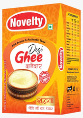 Natural Premium Desi Ghee Danedar By Novelty | Great Source Of Protein Fiber Healthy Desi Ghee Good For Dals & Biryani | (500ml) 16.9 Ounce | Box Pack