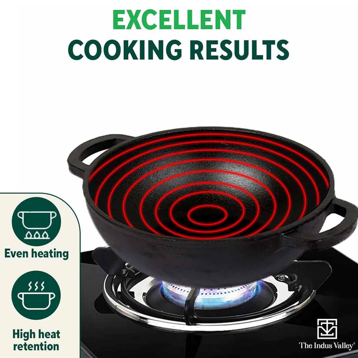 Pre-Seasoned Cast Iron Cookware Set + Free Iron Tadka Pan - Tawa 25.5cm + Kadai 25.4cm, 2.3 Liters + Fry Pan 22.9cm, 1.4 Liters | Kitchen Cooking Combo Pots & Pans Set Of 4 Pcs - Naturally Nonstick Pre-Seasoned Cast Iron Cookware Set + Free Iron Tadka Pan - Tawa 25.5cm + Kadai 25.4cm, 2.3 Liters + Fry Pan 22.9cm, 1.4 Liters | Kitchen Cooking Combo Pots & Pans Set Of 4 Pcs - Naturally Nonstick