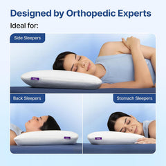 Ultimate Deep Sleep Pillow, Memory Foam Pillow, White, King Size - 4 Inch | Orthopedic Grade Gel Memory Foam For Neck & Shoulder Pain Relief, Includes Bamboo Pillow Cover - Pack Of 1