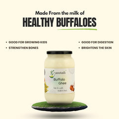 100% Natural Buffalo Cow Ghee By Kasutam | High In Vitamins, Minerals Healthy Desi Cow Ghee Perfect For Body Health | (1 Litre) 33.8 Ounce | Jar Pack