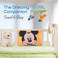 Kids Pillow, For Boys & Girls, Disney Mickey - Yellow - 12 X 18 Inch | Soft Microfiber Cushion & Pillow Filler For Sleeping Toddlers | Gentle Neck & Head Support For Comfort - Pack Of 2