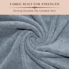 Rangoli 100% Cotton Fibre 2 Hand Towels 400 Gsm | Highly Durable & Absorbent Towel | Skin-Friendly & Quick Drying Luxury Towels (Grey) - Pack Of 2