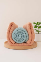 Drape&Luxe Gen-Z Towel Premium Waffle Cotton Bath Towel 1200 Gsm | Super Soft & High Absorbency Towel, Quick Drying Large Size Towels (Pink & Blue) - Pack Of 2