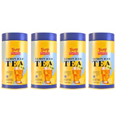 Guppy Moms Lemon Iced Tea Powder - Pack Of 4 X 200gm, 7.05 Ounce Each | Aromatic, Healthy & Easy To Prepare - Sugar Free & Refreshing Summer Drink | Caffeine Free