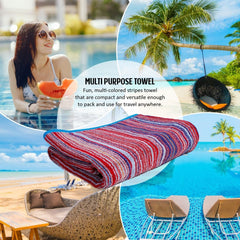 Ambra Linens Highly Absorbent Bath Towels 500 Gsm | 100% Cotton, Soft & Plush All Seasons Use, Extra Large Size (Aqua Beach)