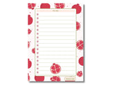A5 Notes/To Do List Notepad, Beautiful Checklist Pad, Tear-Off Sheets (Pomegranate) Pack Of 1