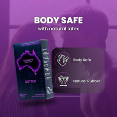 Dotted Condoms For Men Premium Australian Owned Brand Pack Of 12 10+2 Free - Extra Dotted Textured