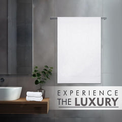 Ambra Linens Highly Absorbent Towels Set 500 Gsm | 100% Cotton Soft And Plush, All Seasons Use Large Everyday Use, Durable (2 Pieces Of Bath Towel) | White