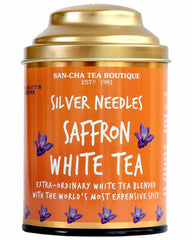 San-Cha Silver Needles Saffron White Tea - 75gm, 2.6 Ounce | Promotes Healthy & Glowing Skin - Low Caffeine, Richest In Antioxidants